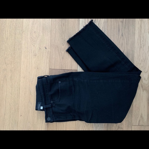 Cropped kick flair black denim size 28 - Picture 2 of 3